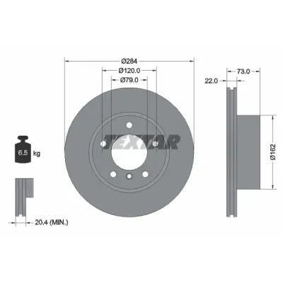 Disc frana TEXTAR 92238403