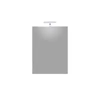 Oglinda baie dreptunghiulara Fluminia Joly 80x60 cm, montaj reversibil, cant gri deschis