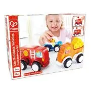 Set 3 masinute cu motor pull-back, Hape