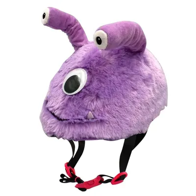 Casca protectie cu animalut de plus K3YRIDERS Monster Eyes Purpy