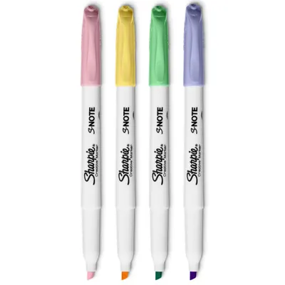 Marker permanent, 4culori/set, S-note Sharpie
