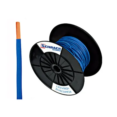 Tambur cu conductor H07V-U 1,5 albastru