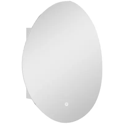HOMCOM Dulap Baie LED, Anti-Condens, Iluminare Reglabilă 3 Tonuri, Alb, Montare pe Perete | Aosom Romania