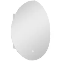 HOMCOM Dulap Baie LED, Anti-Condens, Iluminare Reglabilă 3 Tonuri, Alb, Montare pe Perete | Aosom Romania