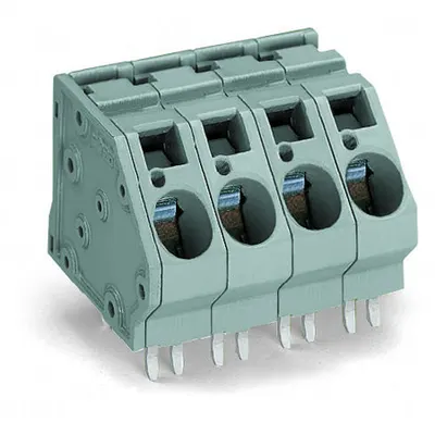PCB terminal block; 16 mm²; Pin spacing 10 mm; 4-pole; CAGE CLAMP®; commoning option; 16,00 mm²; gray