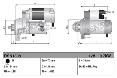 Electromotor HONDA CIVIC VIII, JAZZ II 1.2 1.3 1.4 dupa 2002