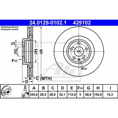 Disc frana ATE 24.0129-0102.1