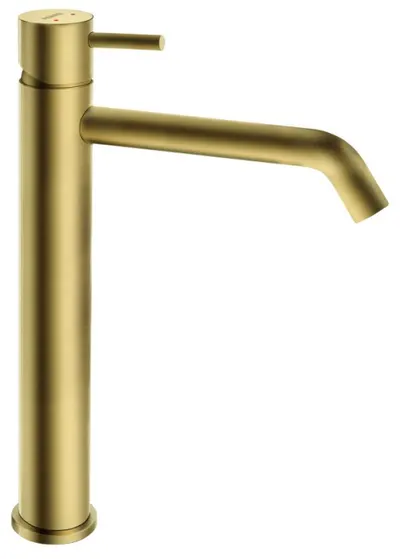 Baterie inalta pentru lavoar 29 cm, auriu periat, Ferro Ciriculus