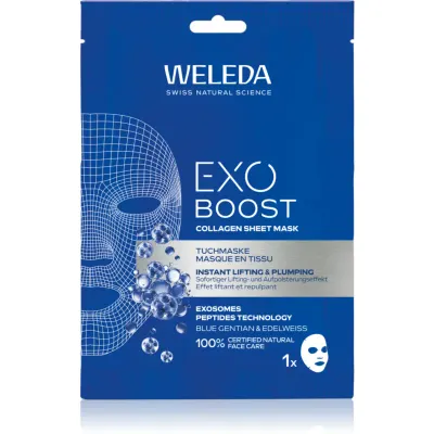 Weleda Exo Boost mască textilă revitalizantă cu colagen 20 ml