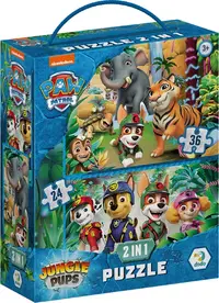Puzzle pentru copii DoDo 2 in 1 -Patrula Cățelușilor: Aventură în Junglă