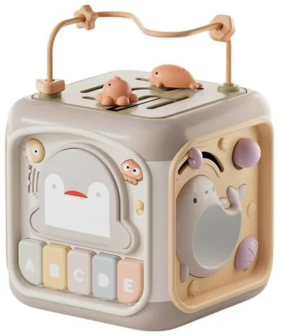 Cub educațional cu activități Raya Toys - Gri