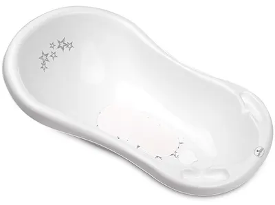 Cadita pentru bebelusi cu scurgere Lorelli - Little stars, 84 cm, alba