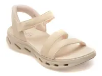 Sandale SKECHERS nude, GO WALK GLIDE-STEP 2.0, din material textil