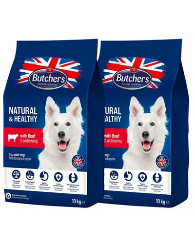 BUTCHER'S Natural&Healthy hrana caini cu vita 20 kg (2 x 10 kg)
