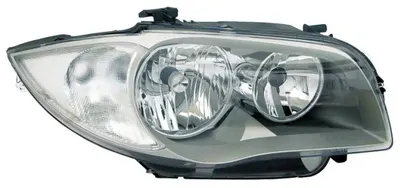 Far stanga (H7, reglaj electric, fundal negru insertii crom) BMW Seria 1 2003-2007