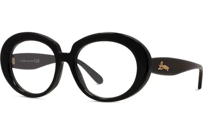Loewe Curvy Black Oval Eyeglasses