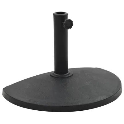 Gossi suport umbrela de soare, negru, 9 kg, polirasina, semi-rotund