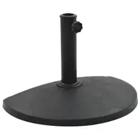 Gossi suport umbrela de soare, negru, 9 kg, polirasina, semi-rotund