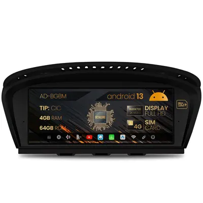 Navigatie BMW Seria 3 E90 E91 E92 E93 (2008-2012), Varianta CIC, Android 13, BM-Octacore 4GB RAM + 64GB ROM, 8.8 Inch - AD-BGBME884CIC90