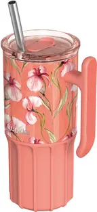 Cană termos Quokka Umi - Floral Coral, 720 ml