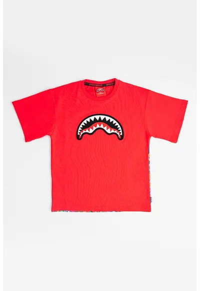 Tricou din bumbac Insane City - Rosu/Portocaliu/Albastru