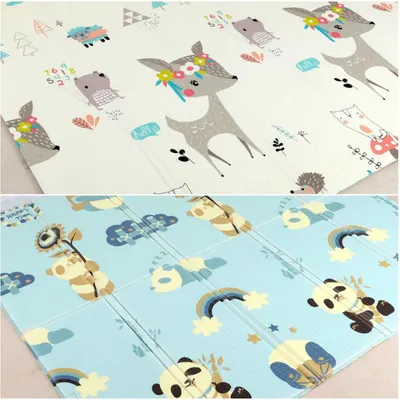 Covor termic cu două fețe Felyx Toys - Fabricat din spumă XPE, 180 x 160 x 1 cm, sortiment