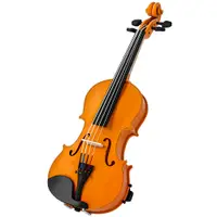 HOMCOM Vioară 4/4 set din lemn masiv pentru adulți și începători cu toc ușor și portabil 60 x 21 cm maro | Aosom Romania