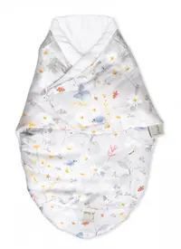 Sistem de infasare bambus inchidere velcro Baby swaddle Lunca gri + cadou rucsacel