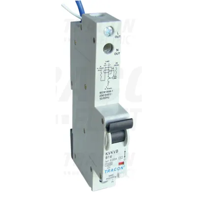 Disjunctor cu protectie diferentiala, 2P, 1 modul, curba B KVKVB-25/10 25A, 100mA, 10kA, AC, E3