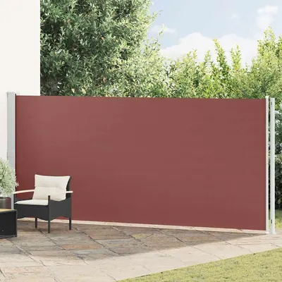 vidaXL Copertină laterală retractabilă de terasă, maro, 180x600 cm