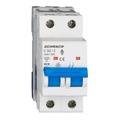 Intreruptor automat modular (MCB) AMPARO 6kA, C 50A, 2-poli