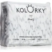 Kolorky Day Hearts scutece ECO de unică folosință marimea S 3-6 Kg 25 buc