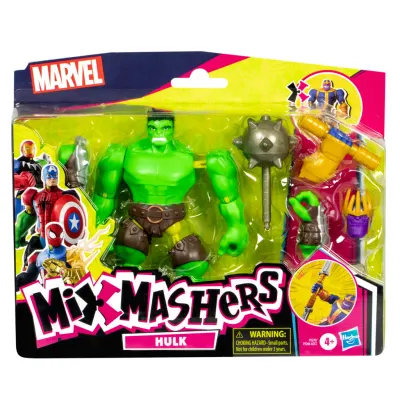 Figurina articulata cu accesorii, Marvel Avengers, Mixmashers, Hulk, F9270