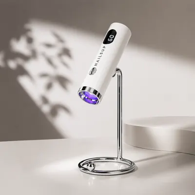 Lampă UV/LED Mini Profesională NAILSUP 3W cu Suport Metalic pentru Nail Art, Ojă Semipermanentă și Detalii Fine
