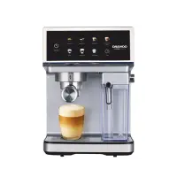 Espressor Manual Daewoo DCMM1350, 1350 W, pompa ULKA 20 Bari, rezervor apa 1.6L, recipient lapte 500 ml detasabil (Argintiu)
