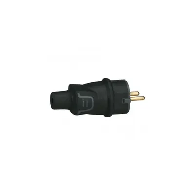 Stecher cauciuc 2P+E - 16 A - German standard - IP44 cauciuc - bulk