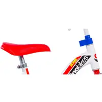 Bicicleta copii cu maner pentru parinti Dino Bikes albastru, varsta 2-4 ani, 10 inch, roti ajutatoare, frana pe roata din fata, claxon, inaltimea recomandata 78-90 cm