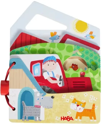 Carte de lemn pentru copii Haba - Tractor