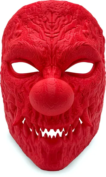 Print 3D de la 3D Morph Lab - Clown, mască de față, roșie