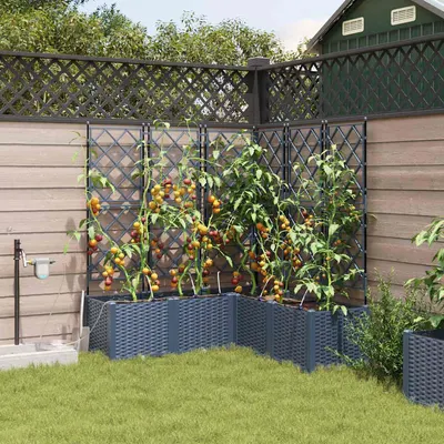 vidaXL Vază pentru Grădină Gri 40 x 40 x 125,5 cm PP