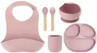 Set de hranire pentru copii din 5 piese MoMi - Ami, roz