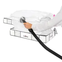 Cutii de depozitare sub pat 2 buc. din material textil/din plastic cu vacuum 105x45x15,5 cm Life – Compactor