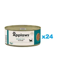 APPLAWS Cat Adult Ocean Fish in Broth 24x156 g cu peste oceanic, hrana pisica in supa