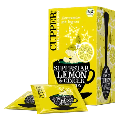 Ceai de lamaie cu ghimbir Eco SuperStar, 50g, Cupper