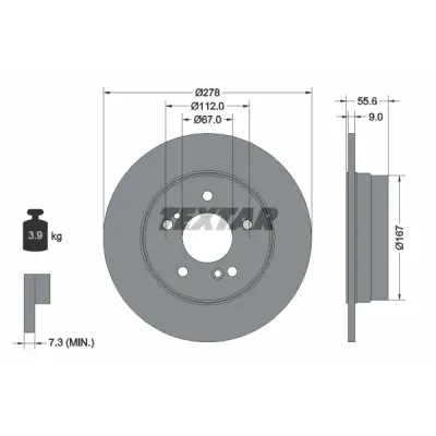 Disc frana TEXTAR 92032703