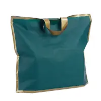 Pungi dreptunghiulare cu margini și mâner aurii - verde închis (set 50 buc) - Default Title