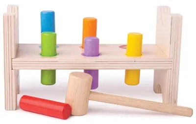 Bigjigs Wooden Game - Primul meu joc cu ciocanul