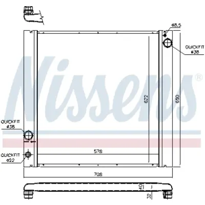 Radiator, racire motor NISSENS 64329