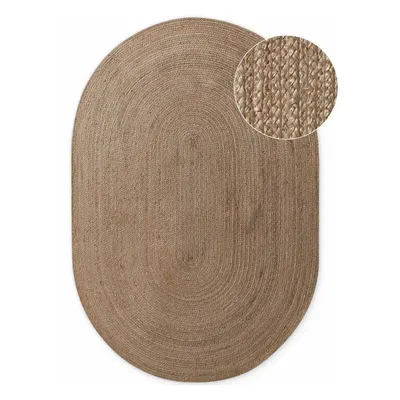 Covor în culoare naturală închisă reversibil/țesut manual din iută 160x230 cm Braided – Hanse Home