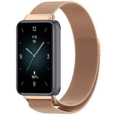 Curea Techsuit W009 pentru Honor Band 9, Roz Aurie